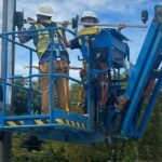 Bracket mounted BLK360 laser scanner