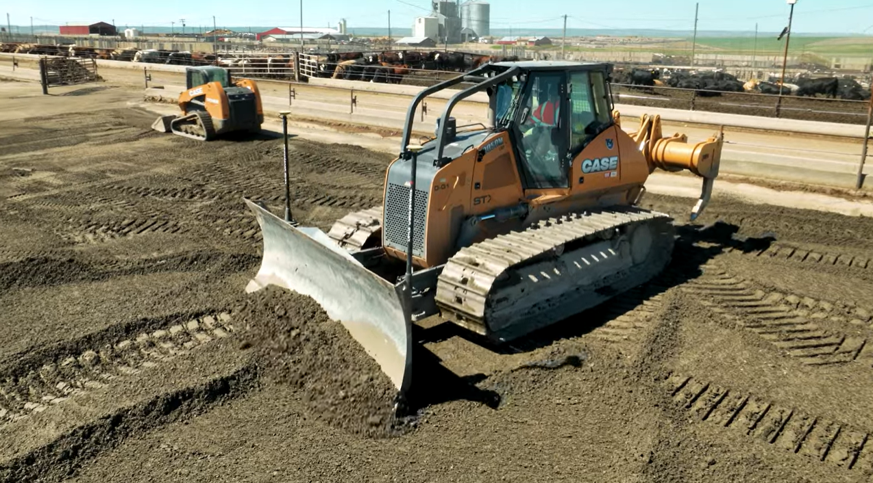 Dozer Leica machine control technology